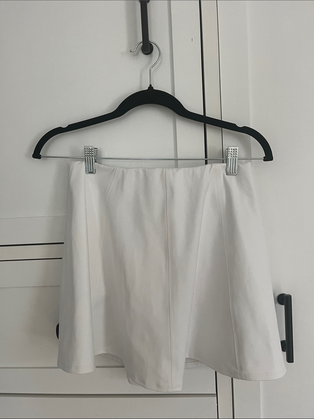 Garage White Circle Skater Mini Skirt
